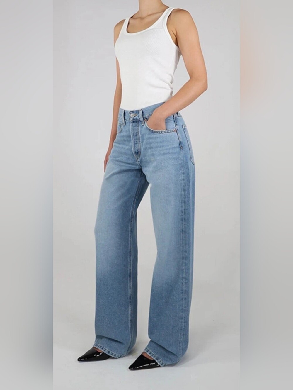 NWT Etica Stanton Relaxed Wide Leg Jeans Women's Size 31